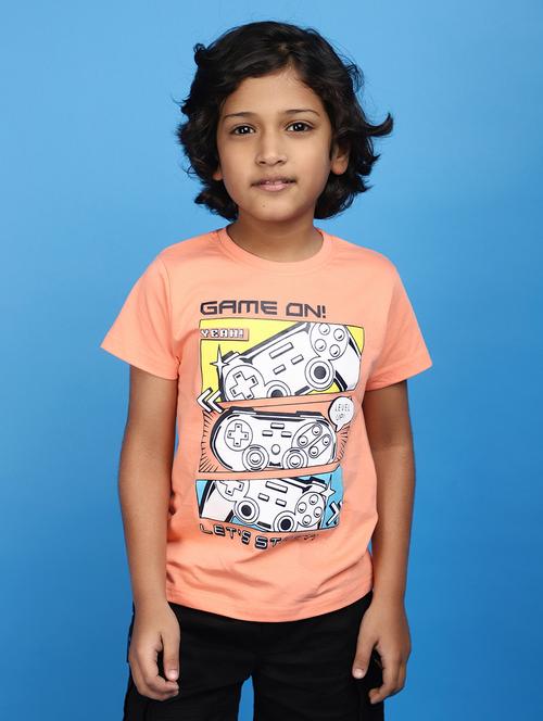 boys orange graphic regular t-shirt - 20817374 - Standard Image - 0