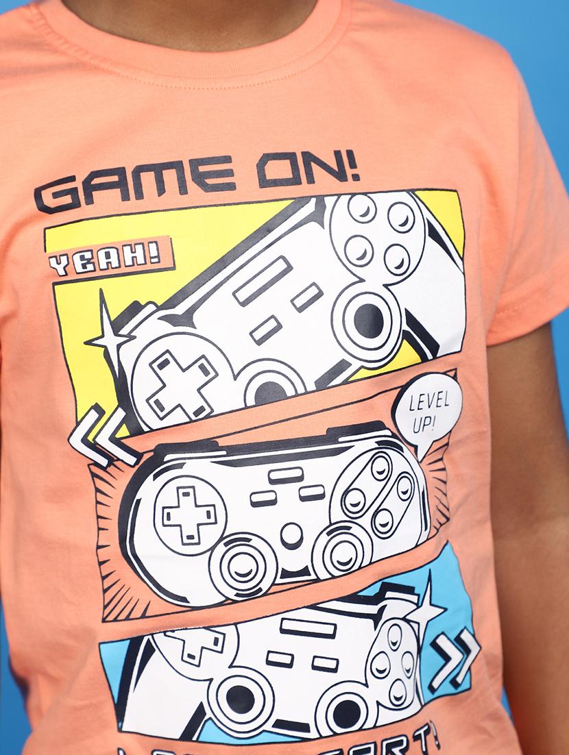 boys orange graphic regular t-shirt - 20817374 - Standard Image - 5