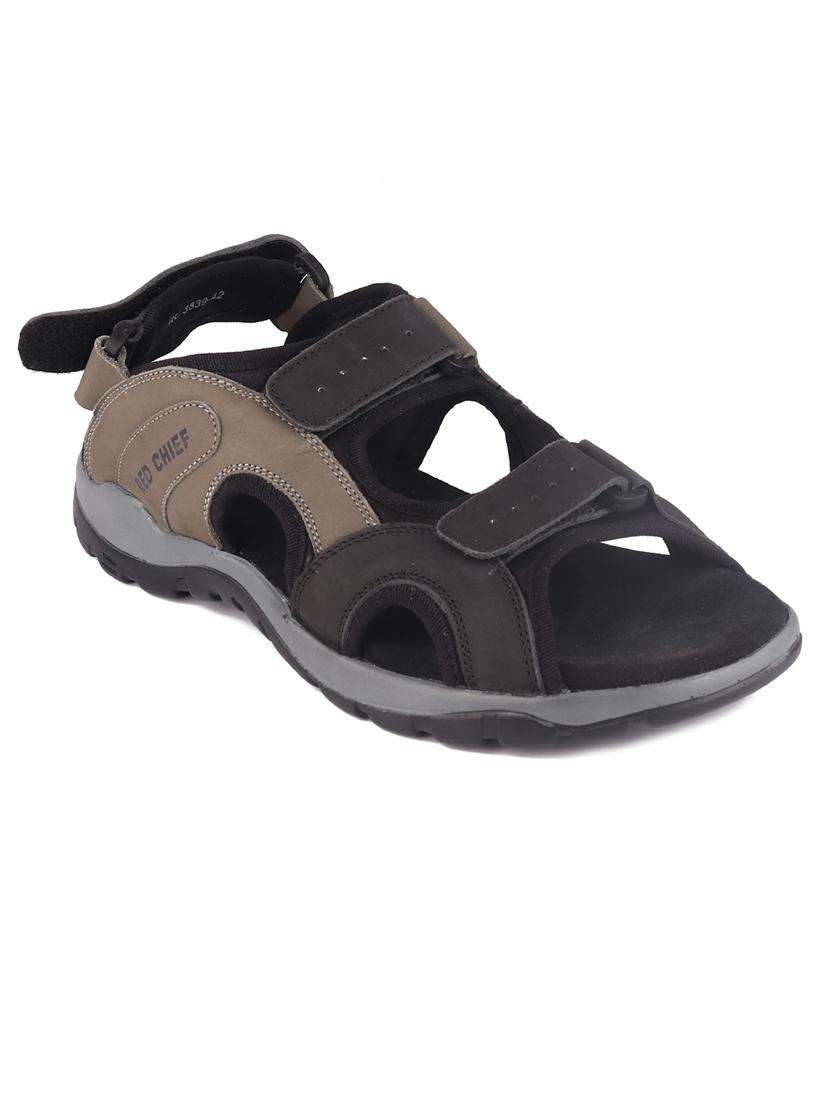 black leather back strap sandals - 20817530 -  Zoom Image - 0