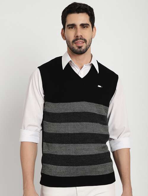 men acrylic sleeveless pullover - 20817782 - Standard Image - 0