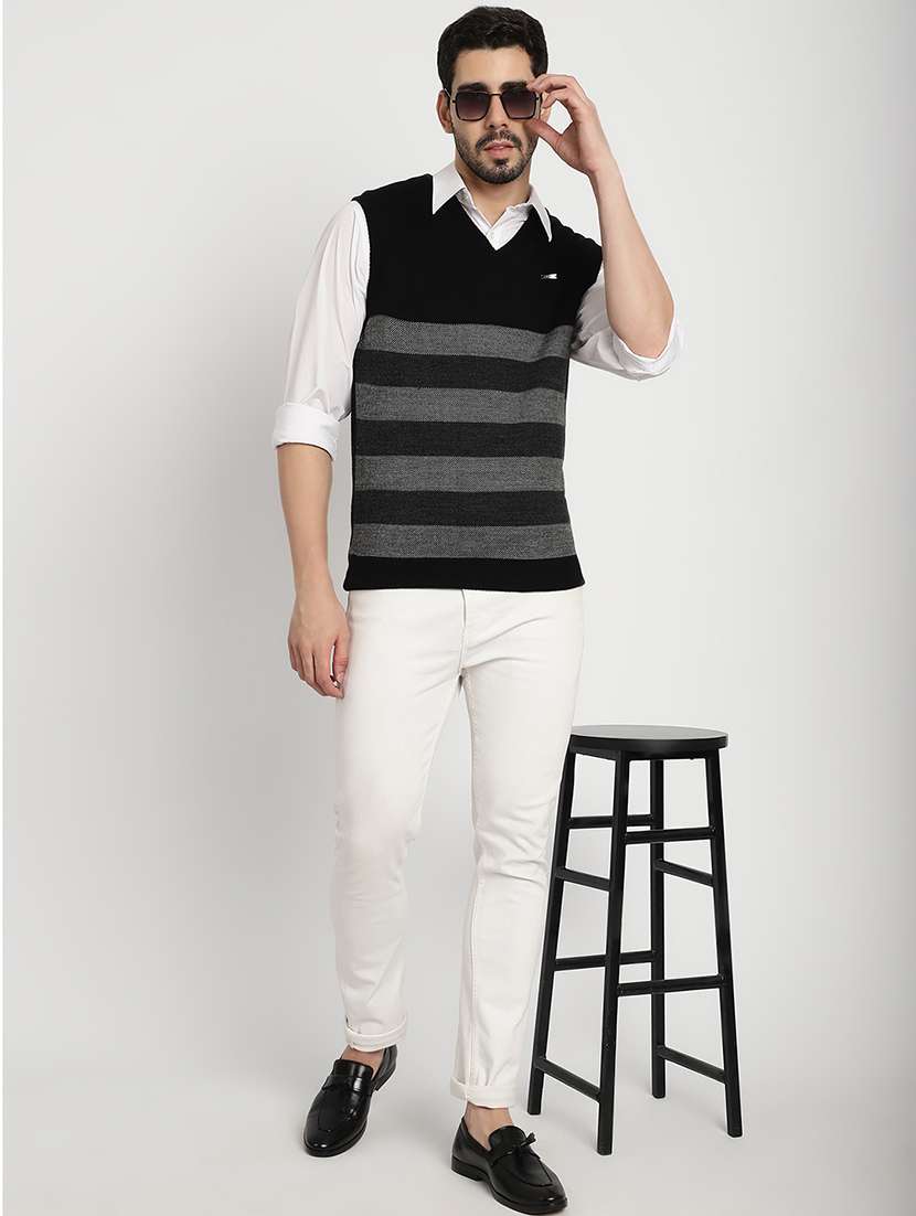 men acrylic sleeveless pullover - 20817782 - Standard Image - 3