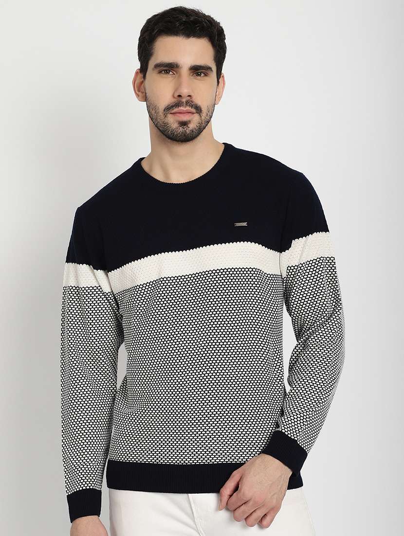 men acrylic long sleeve pullover