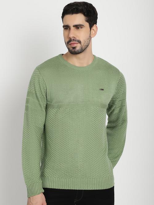 men acrylic long sleeve pullover - 20817787 - Standard Image - 0