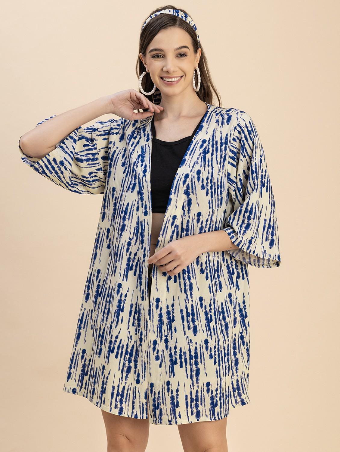 off white printed detailed regular shrug - 20817925 -  Zoom Image - 0