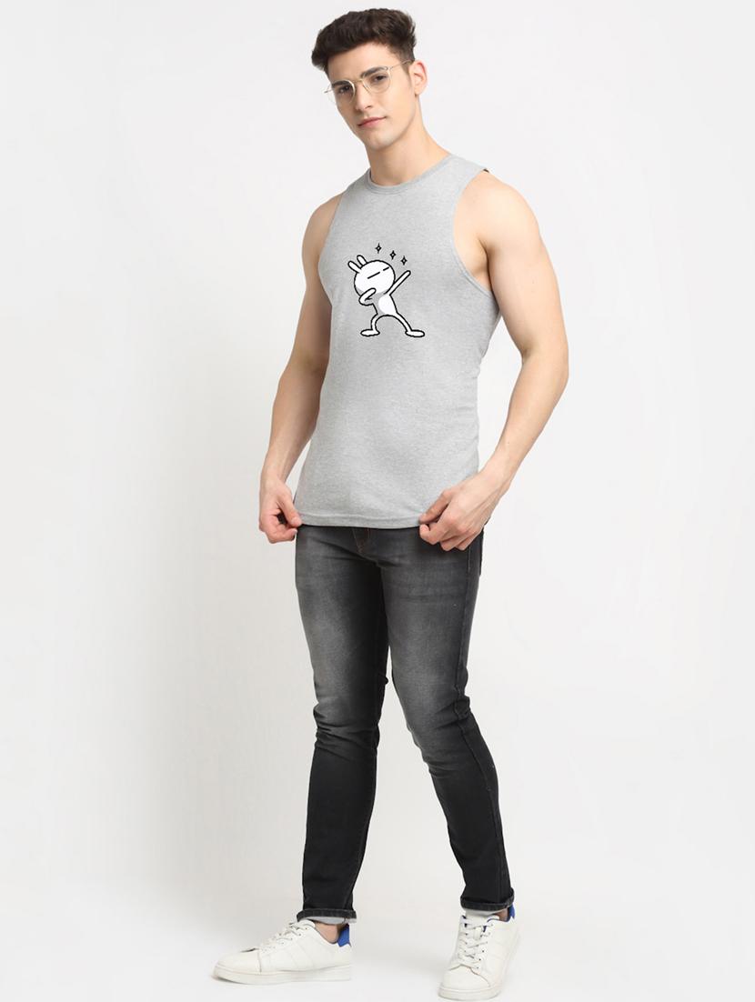 men round neck chest print t-shirt - 20822315 - Standard Image - 3