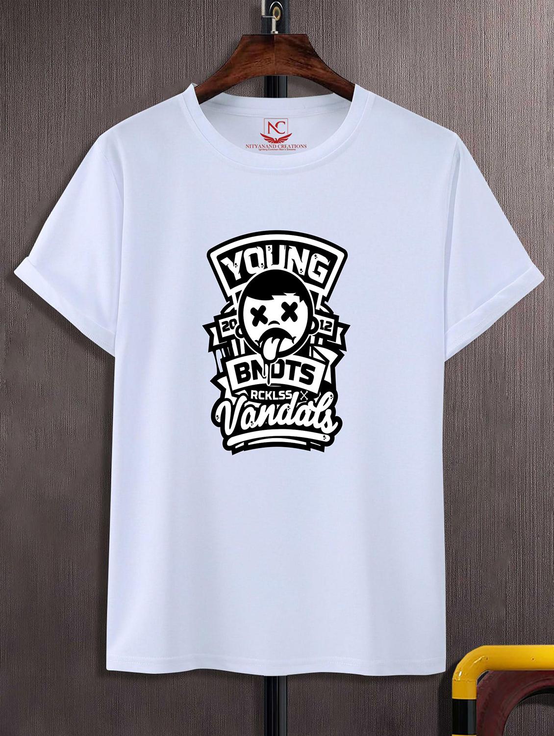 unisex white graphic printed t-shirt - 20823557 -  Zoom Image - 0