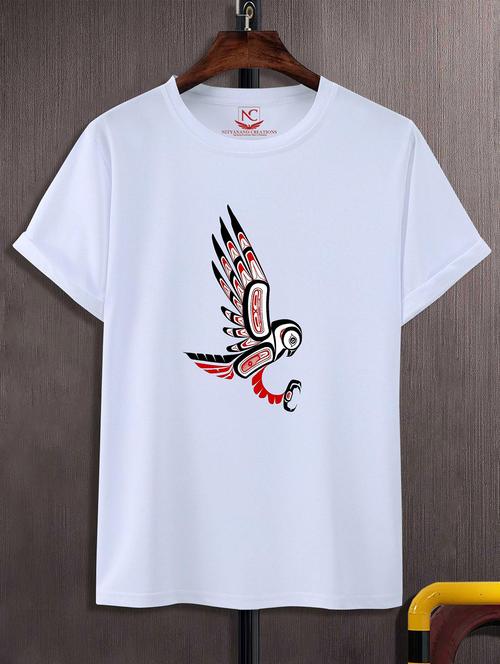 unisex white graphic printed t-shirt - 20823558 -  Standard Image - 0