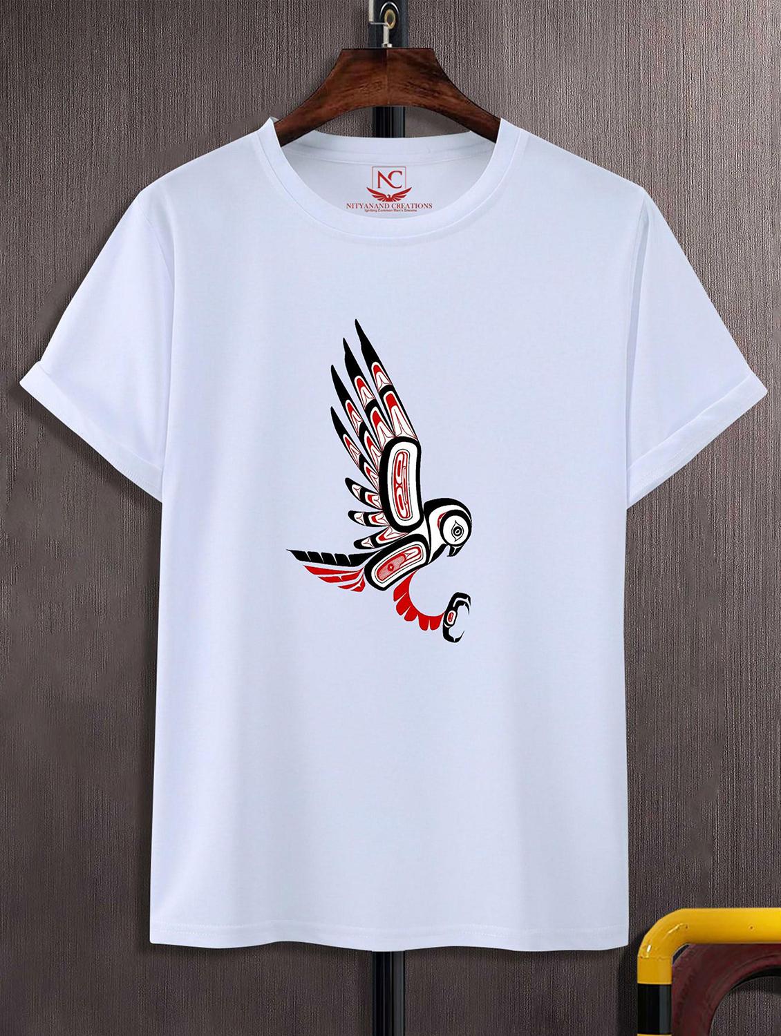 unisex white graphic printed t-shirt - 20823558 -  Zoom Image - 0
