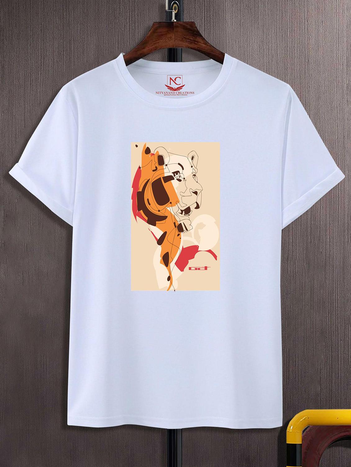 unisex white graphic printed t-shirt - 20823567 - Zoom Image - 0