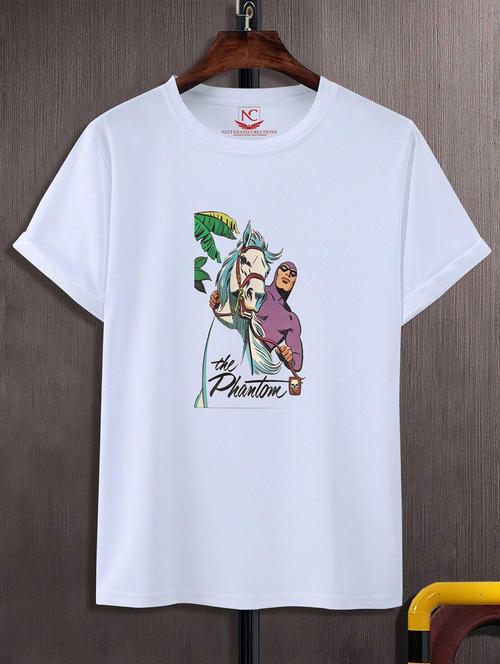 unisex white graphic printed t-shirt - 20823568 - Standard Image - 0