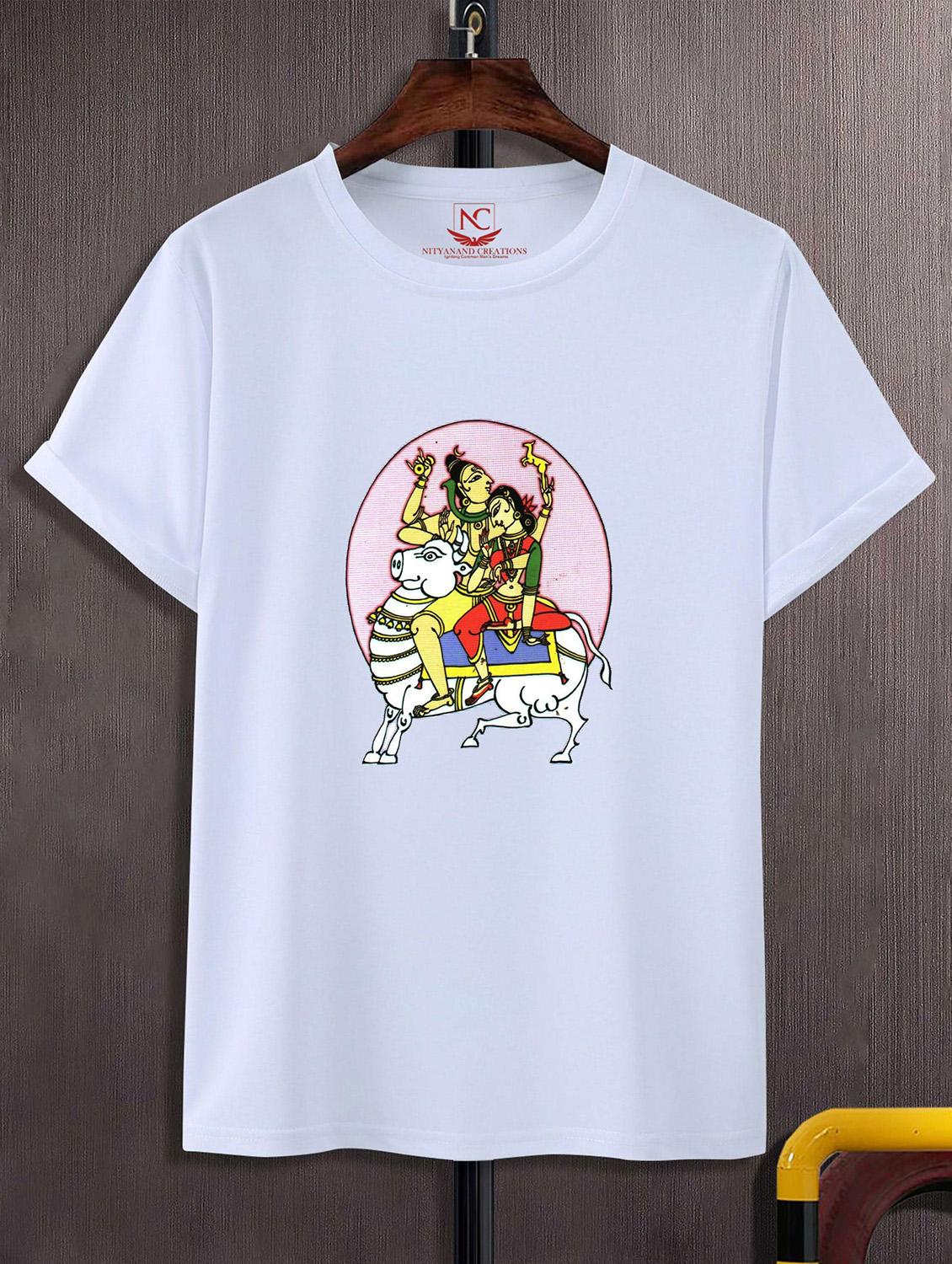 unisex white graphic printed t-shirt - 20823574 -  Zoom Image - 0