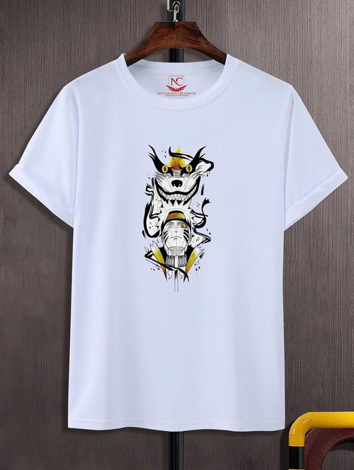 unisex white graphic printed t-shirt - 20823577 -  Standard Image - 0