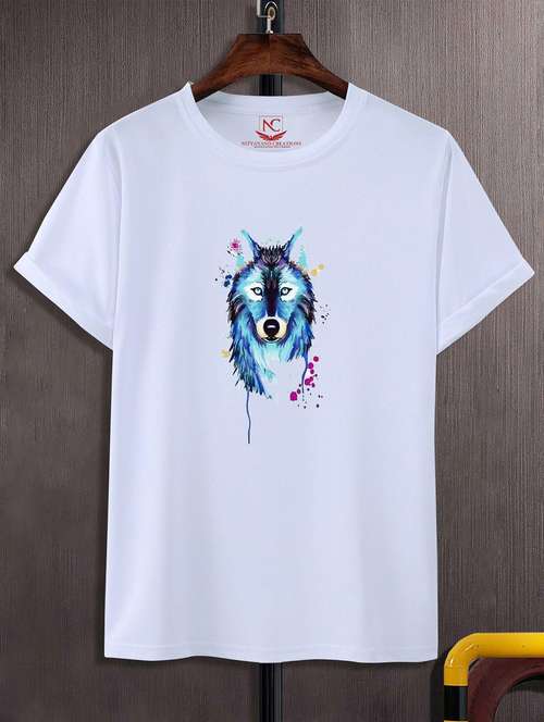 unisex white graphic printed t-shirt - 20823581 - Standard Image - 0