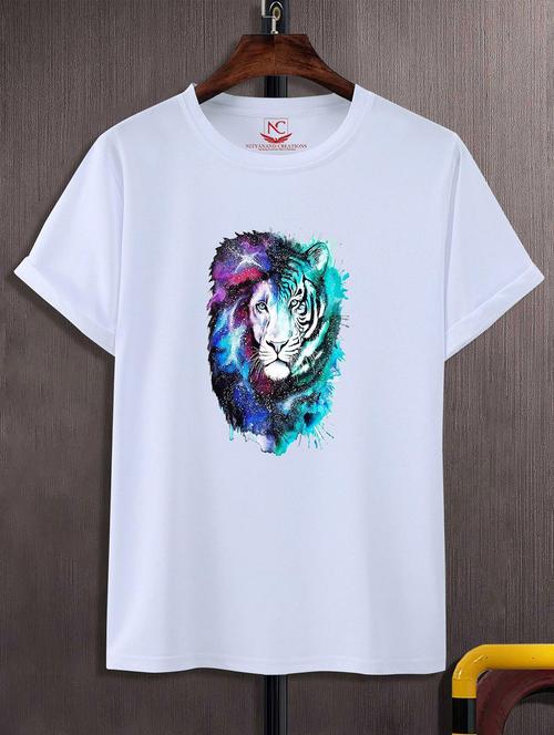 unisex white graphic printed t-shirt - 20823583 -  Standard Image - 0