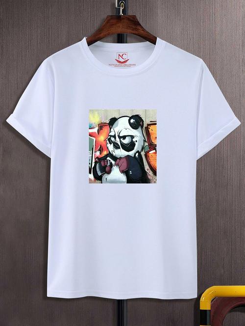 unisex white graphic printed t-shirt - 20823595 - Standard Image - 0