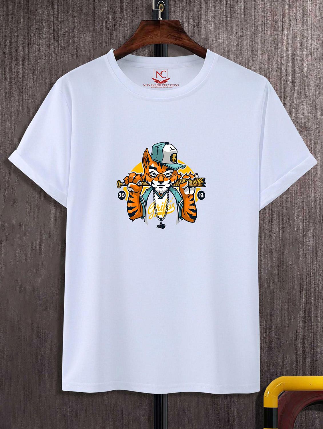 unisex white graphic printed t-shirt - 20823599 -  Zoom Image - 0