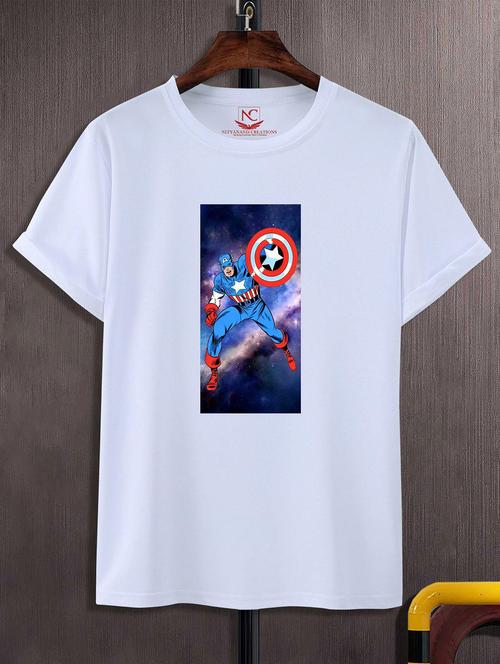 unisex white graphic printed t-shirt - 20823603 -  Standard Image - 0