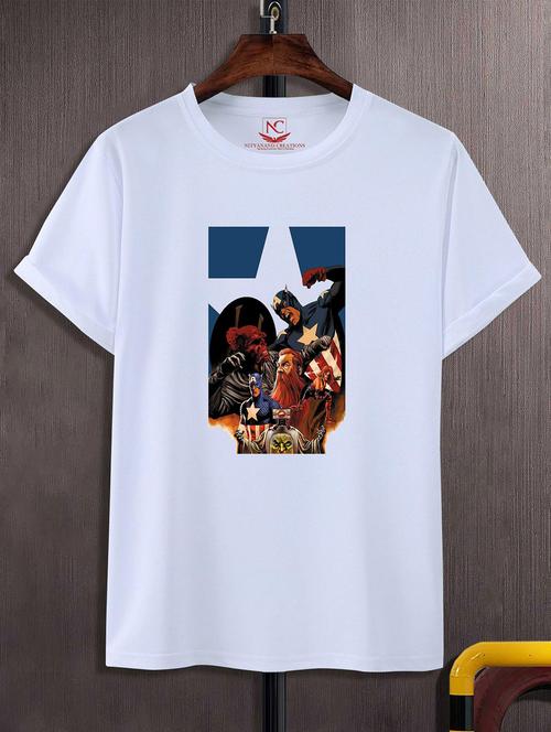 unisex white graphic printed t-shirt - 20823608 -  Standard Image - 0