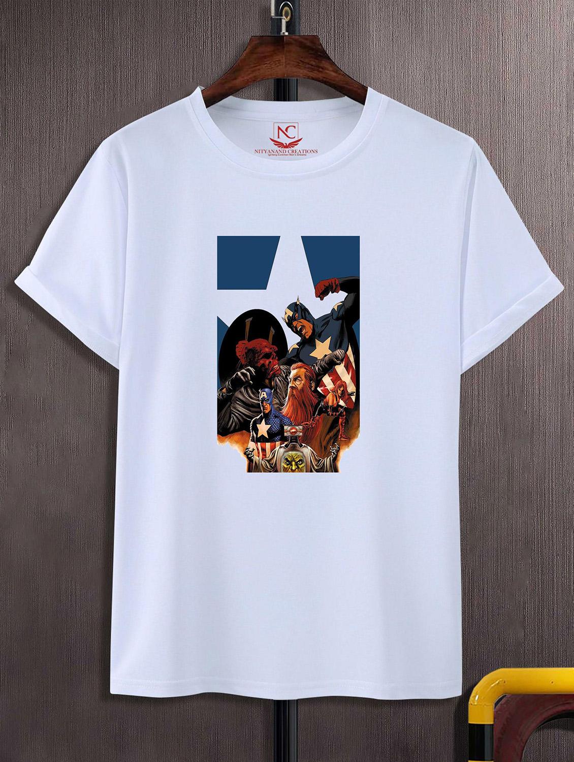 unisex white graphic printed t-shirt - 20823608 -  Zoom Image - 0