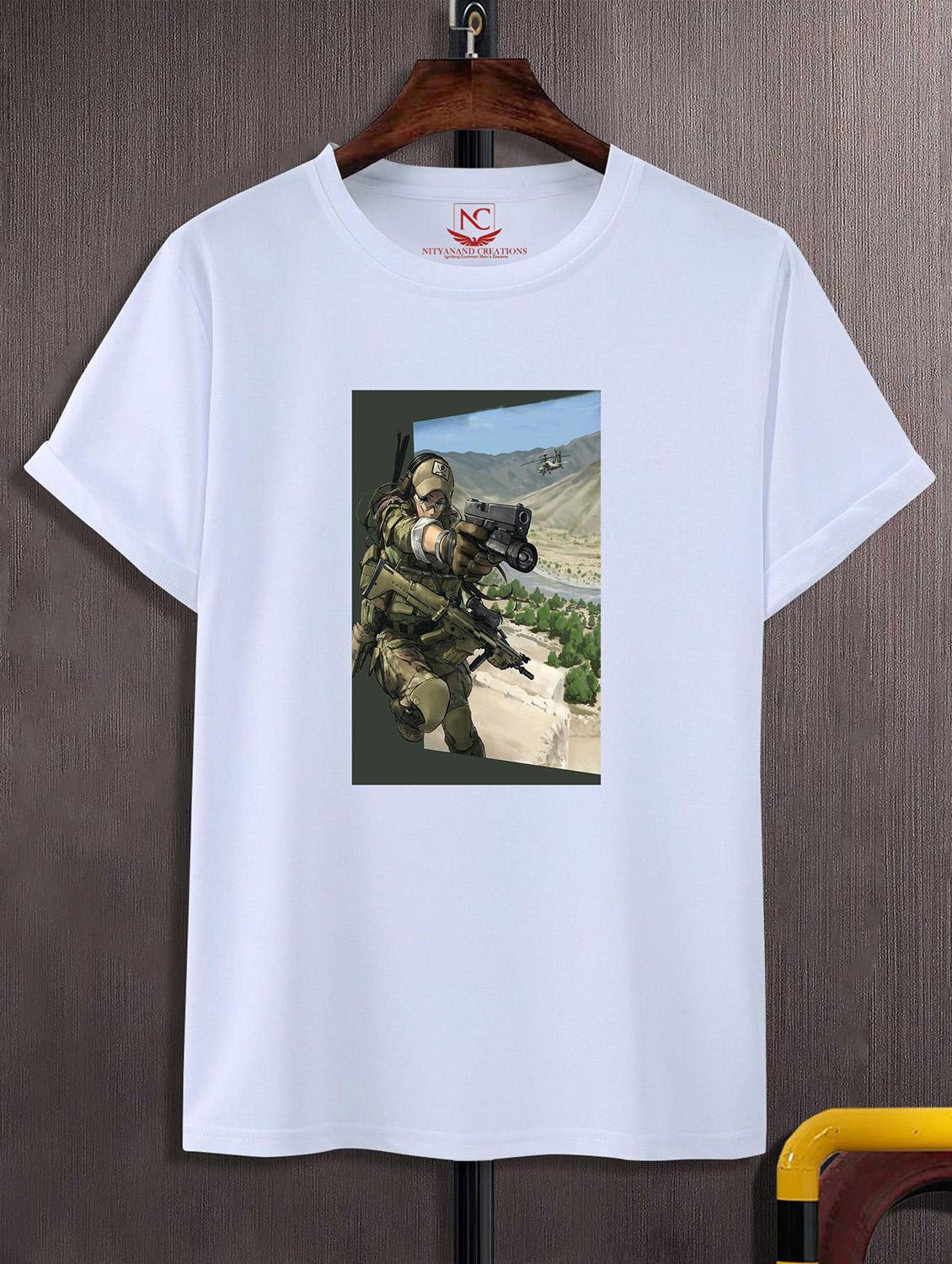 unisex white graphic printed t-shirt - 20823615 -  Zoom Image - 0