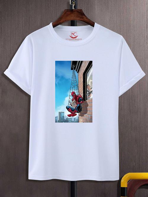 unisex white graphic printed t-shirt - 20823621 - Standard Image - 0