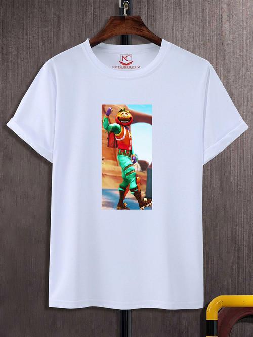 unisex white graphic printed t-shirt - 20823622 -  Standard Image - 0