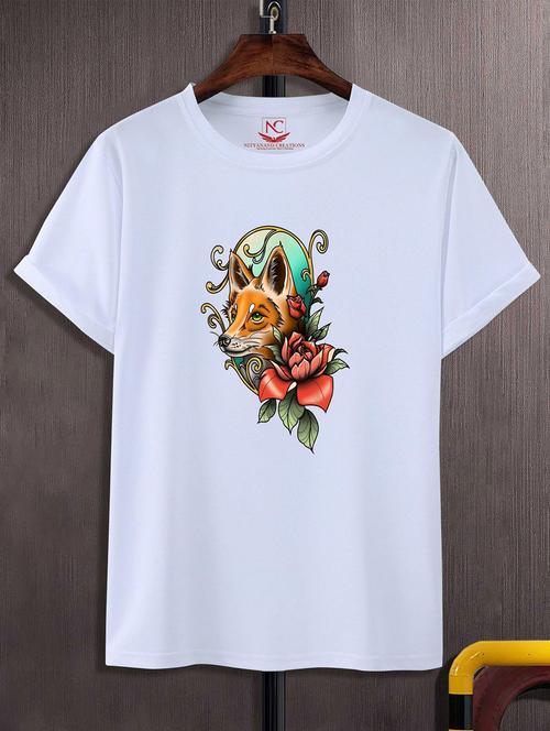 unisex white graphic printed t-shirt - 20823628 -  Standard Image - 0