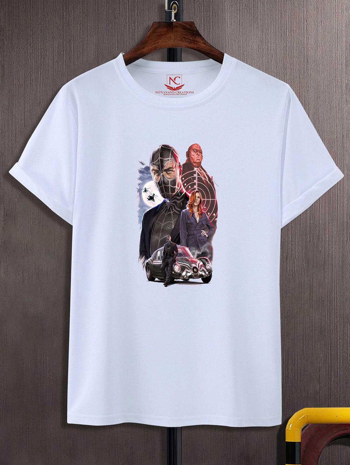 unisex white graphic printed t-shirt - 20823635 -  Zoom Image - 0