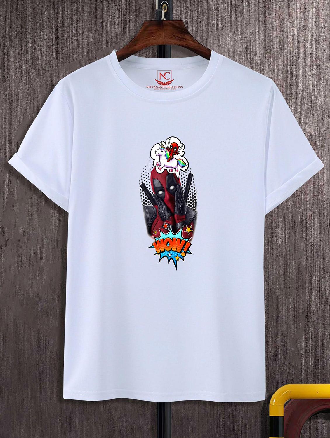 unisex white graphic printed t-shirt - 20823636 -  Zoom Image - 0