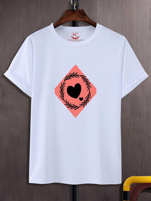unisex white graphic printed t-shirt - 20823646 -  Standard Image - 0