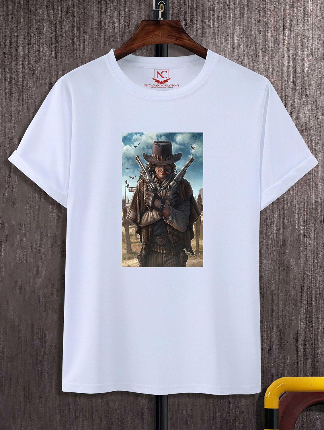 unisex white graphic printed t-shirt - 20823647 -  Zoom Image - 0