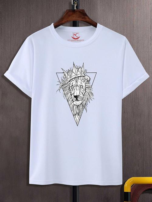 unisex white graphic printed t-shirt - 20823648 - Standard Image - 0