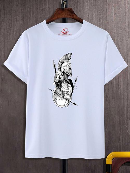 unisex white graphic printed t-shirt - 20823654 -  Standard Image - 0