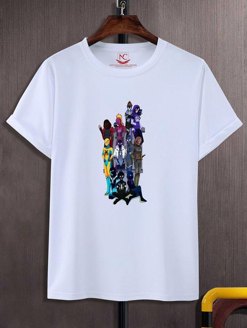 unisex white graphic printed t-shirt - 20823664 - Standard Image - 0