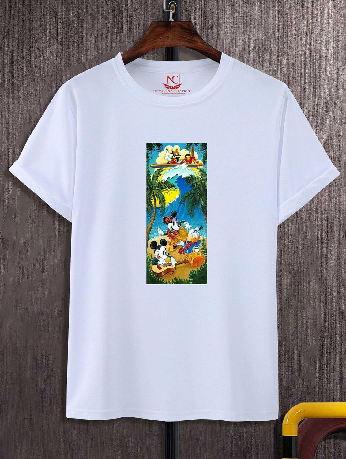 unisex white graphic printed t-shirt - 20823670 -  Zoom Image - 0