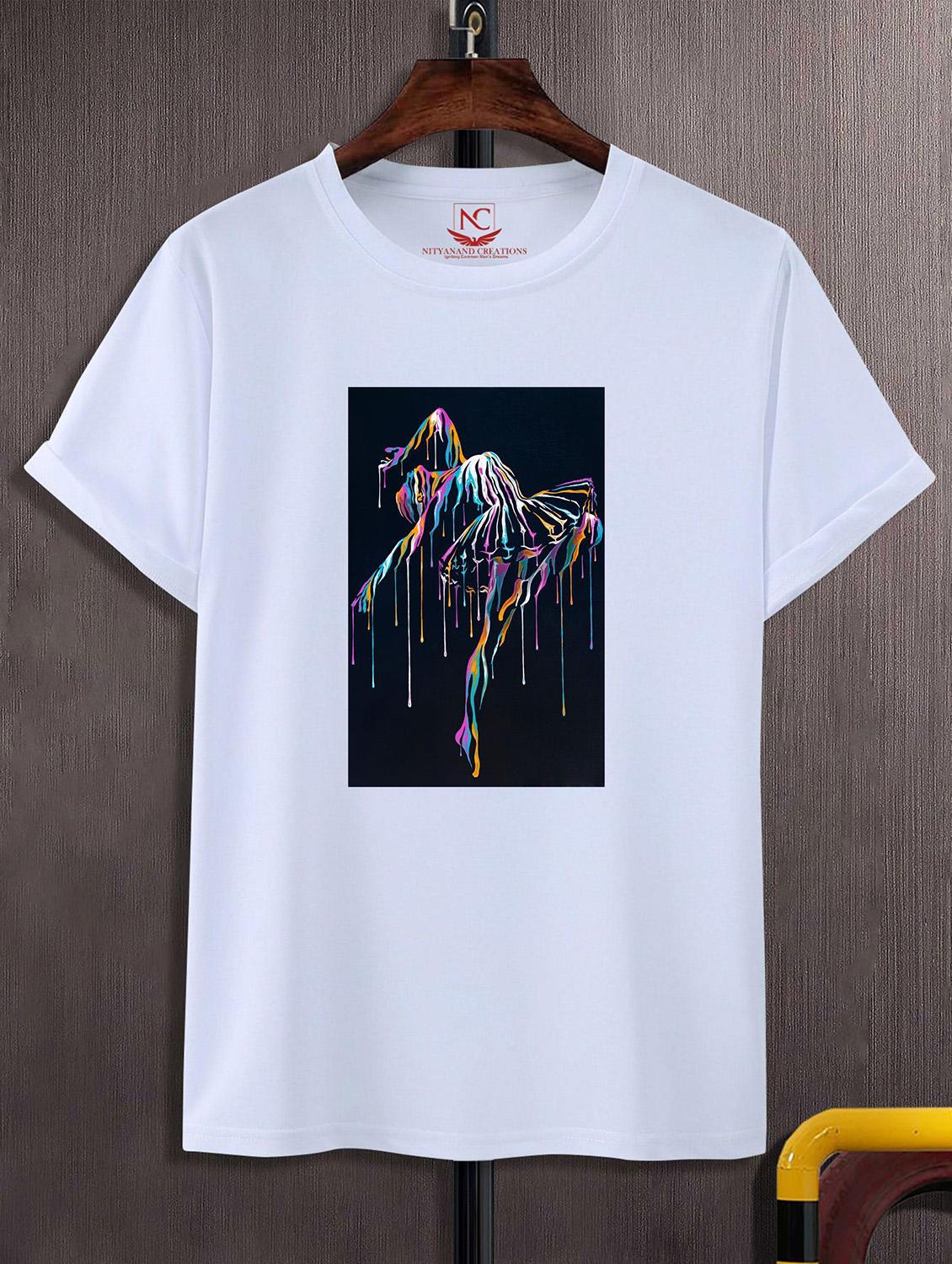 unisex white graphic printed t-shirt - 20823674 -  Zoom Image - 0