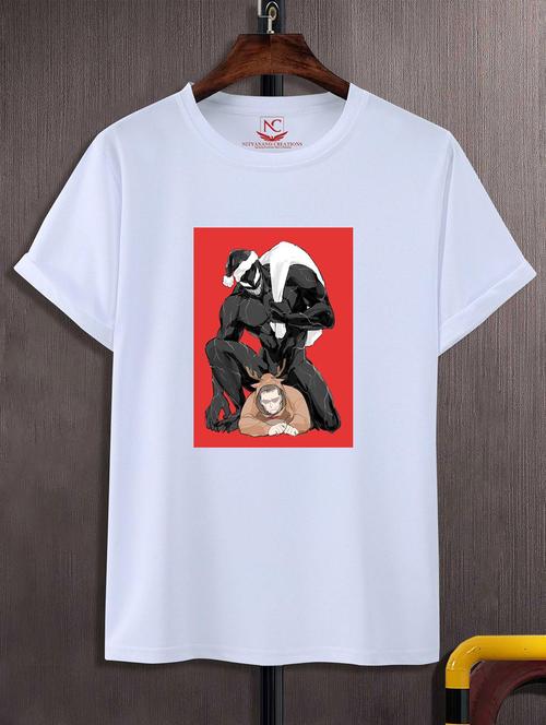 unisex white graphic printed t-shirt - 20823675 -  Standard Image - 0