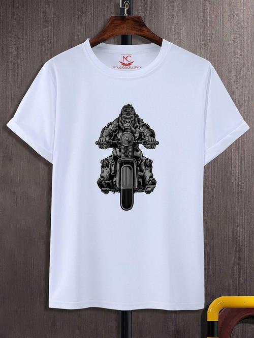 unisex white graphic printed t-shirt - 20823678 -  Standard Image - 0