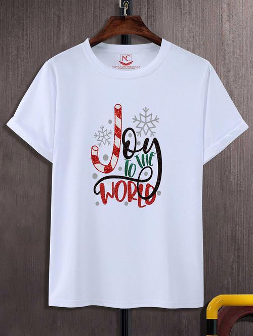 unisex white graphic printed t-shirt - 20823697 -  Standard Image - 0