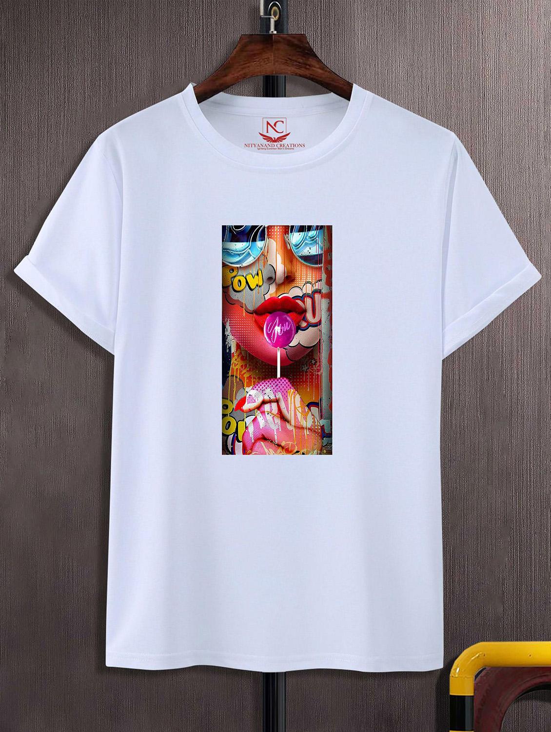 unisex white graphic printed t-shirt - 20823700 - Zoom Image - 0