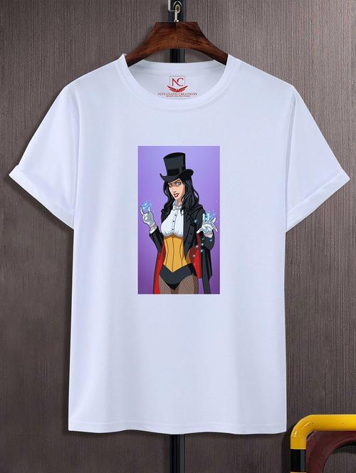 unisex white graphic printed t-shirt - 20823709 - Standard Image - 0