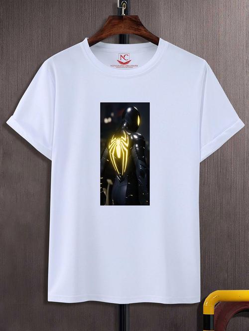 unisex white graphic printed t-shirt - 20823713 -  Standard Image - 0