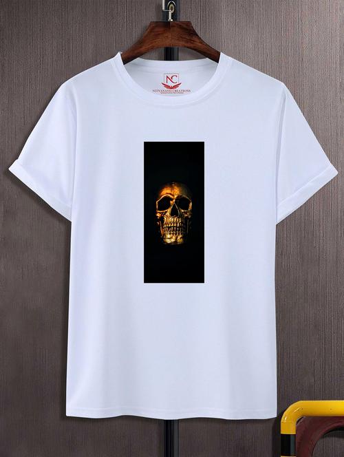 unisex white graphic printed t-shirt - 20823724 - Standard Image - 0