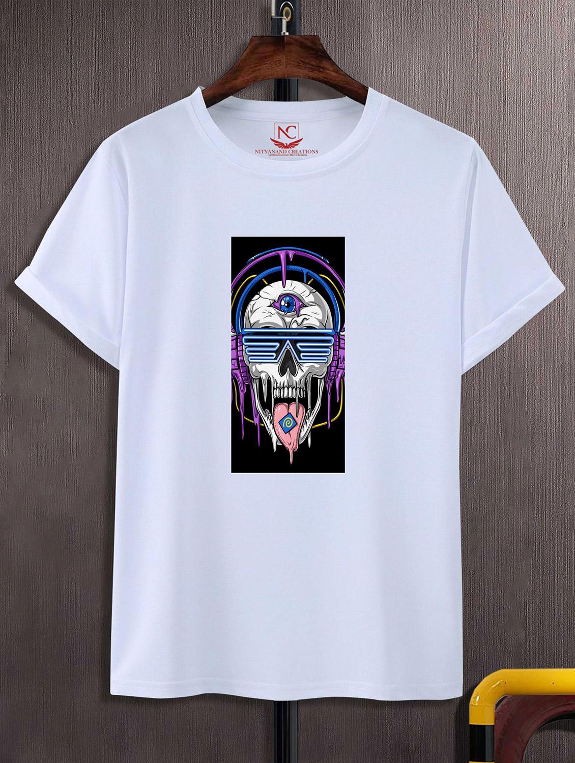 unisex white graphic printed t-shirt - 20823727 - Zoom Image - 0