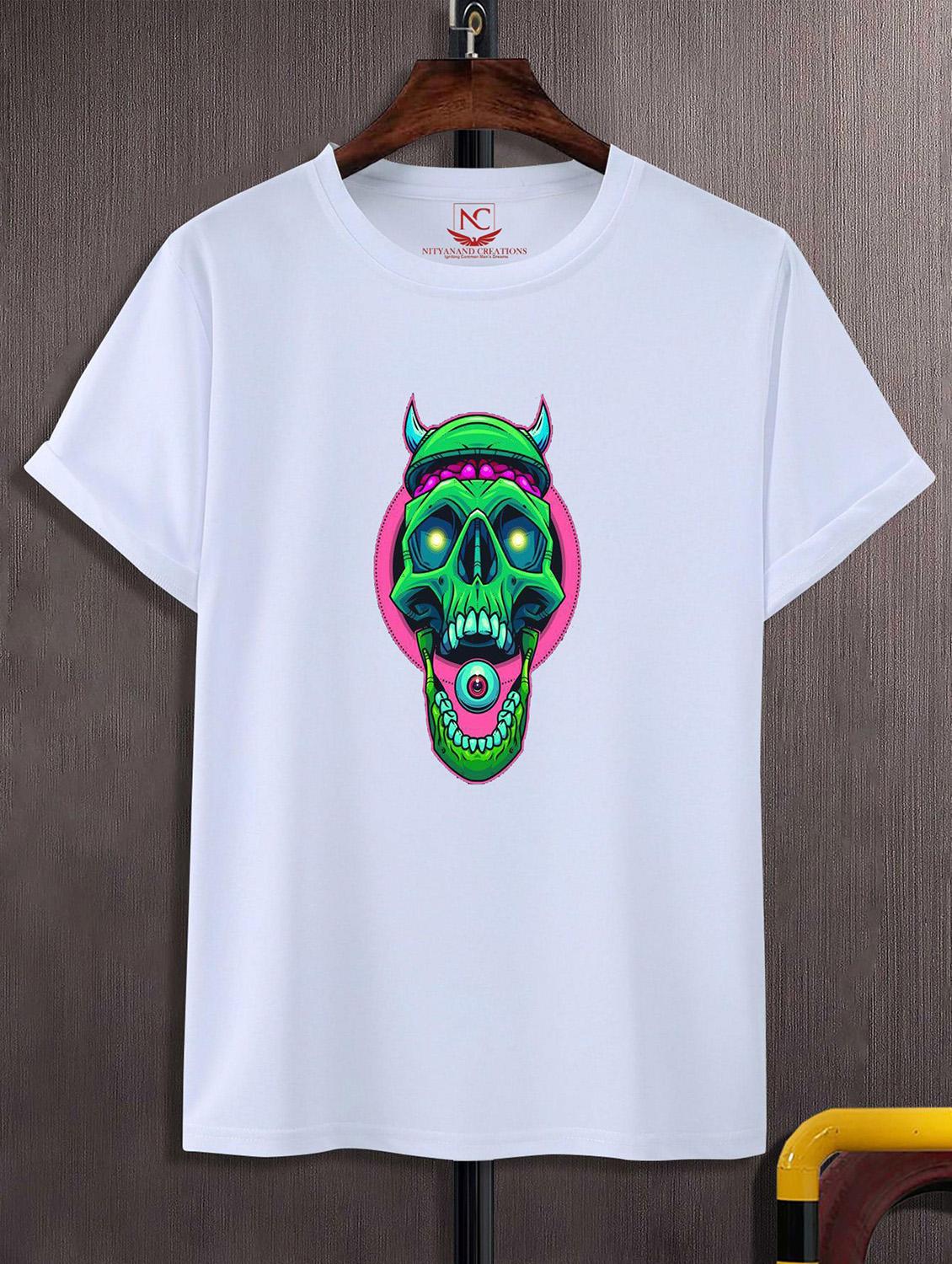 unisex white graphic printed t-shirt - 20823729 -  Zoom Image - 0