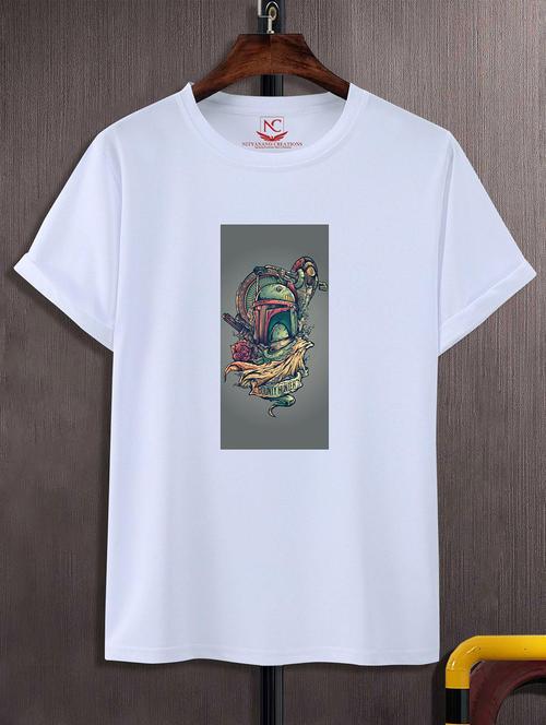 unisex white graphic printed t-shirt - 20823730 - Standard Image - 0