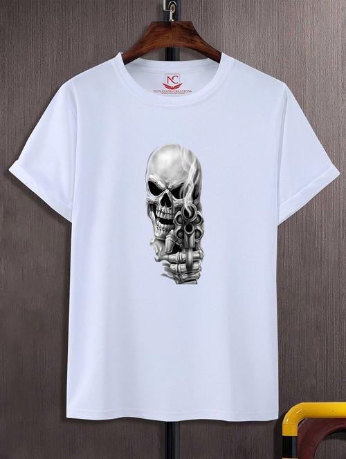unisex white graphic printed t-shirt - 20823736 - Standard Image - 0
