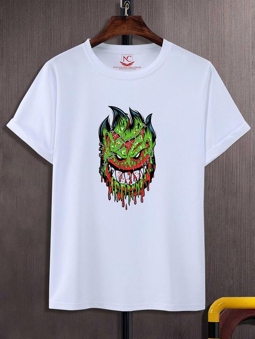 unisex white graphic printed t-shirt - 20823737 -  Standard Image - 0
