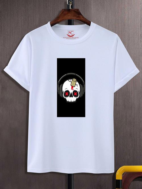 unisex white graphic printed t-shirt - 20823751 - Standard Image - 0