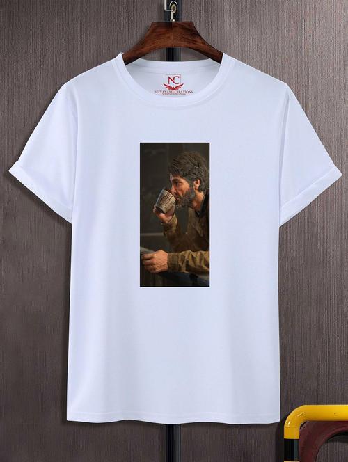 unisex white graphic printed t-shirt - 20823754 -  Standard Image - 0